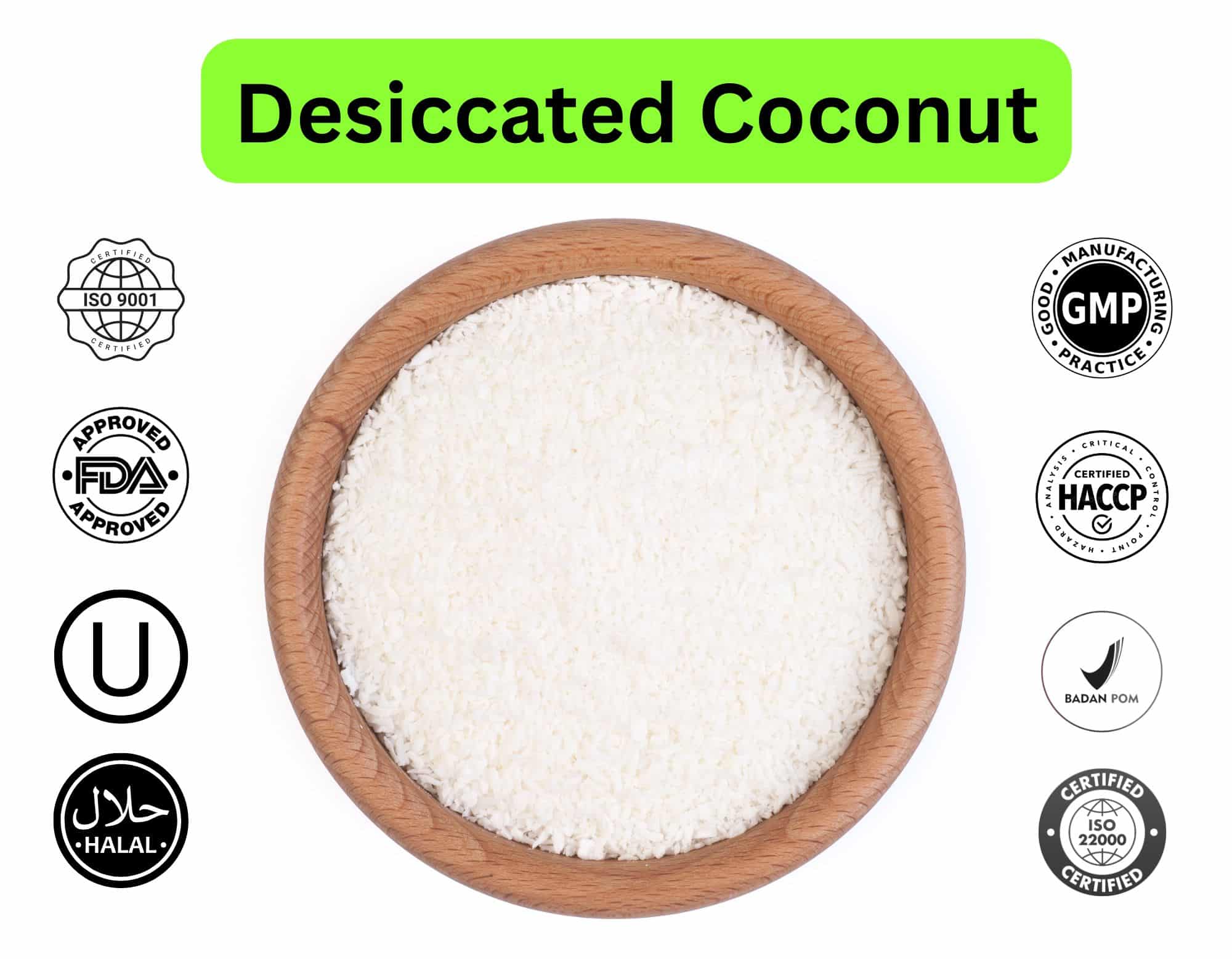 desiccated coconut certificates